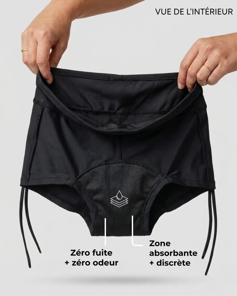Le Shorty Menstruel Maillot – Flux faible - Maillot menstruel | Subody