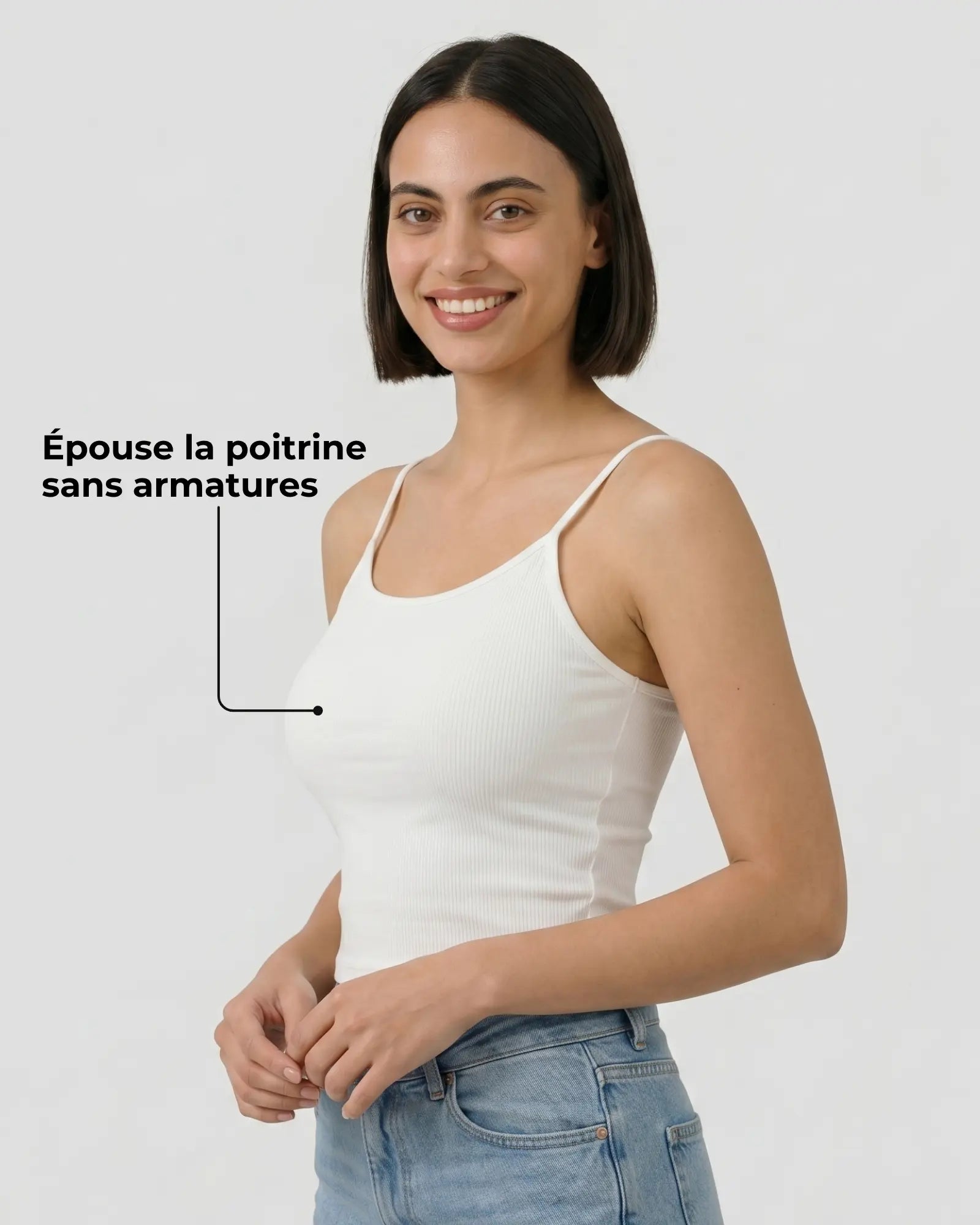 Le Débardeur avec Brassière Intégrée – Fines Bretelles