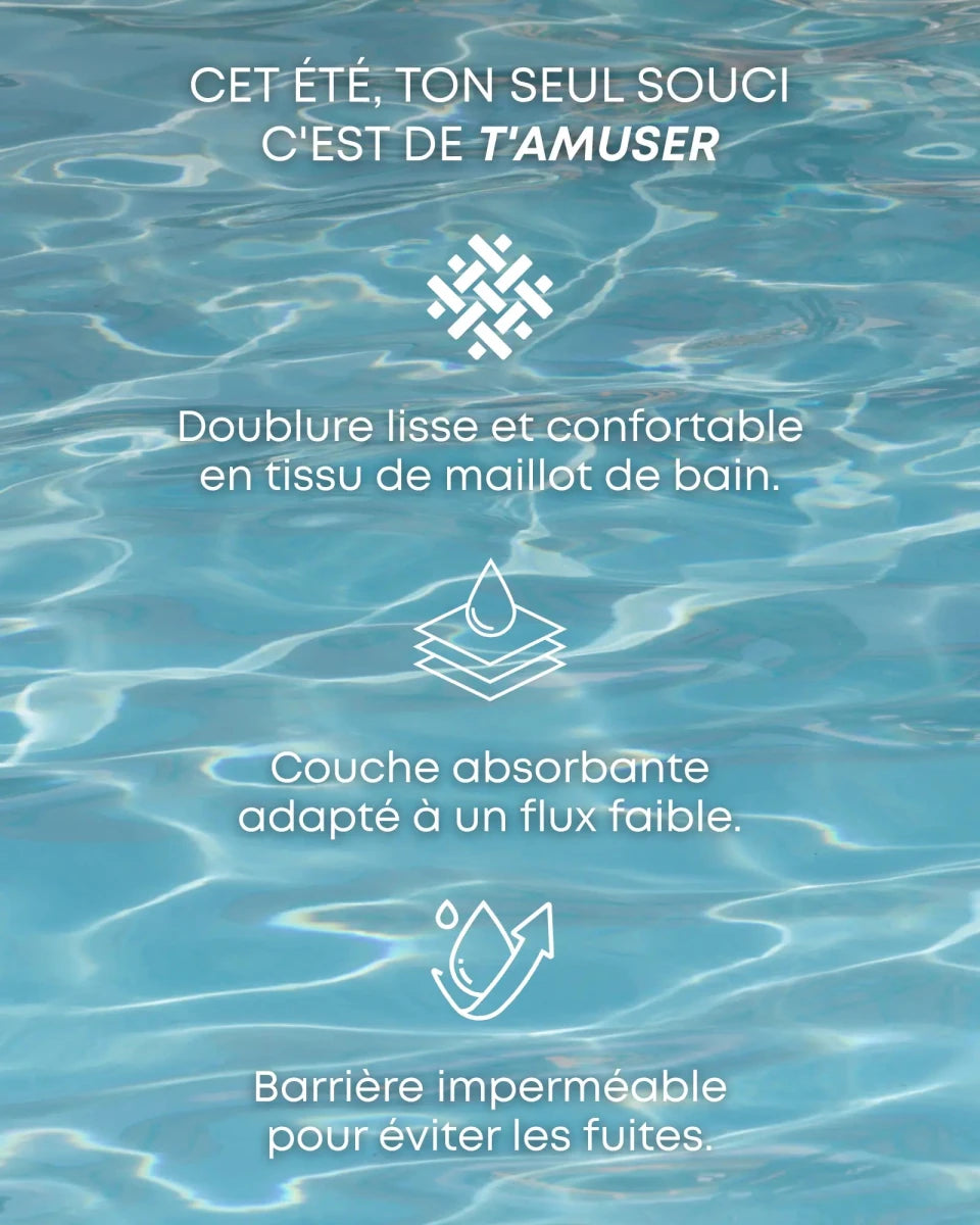 Le Shorty Menstruel Maillot – Flux faible - Maillot menstruel | Subody