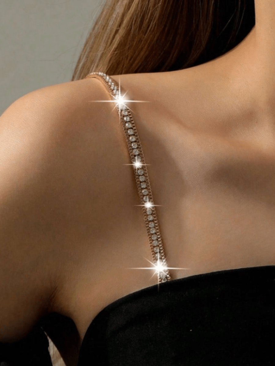 Bretelles De Soutien-gorge Décoratives Strass Bleues - Sans Nickel/plomb, Taille Unique, Neuves
